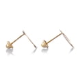 thumbnail image 4 of Aretes de oro 14k GIALLO Broquel GIALLO COLLECTION Símbolo de oro amarillo y oro blanco, 4 of 5