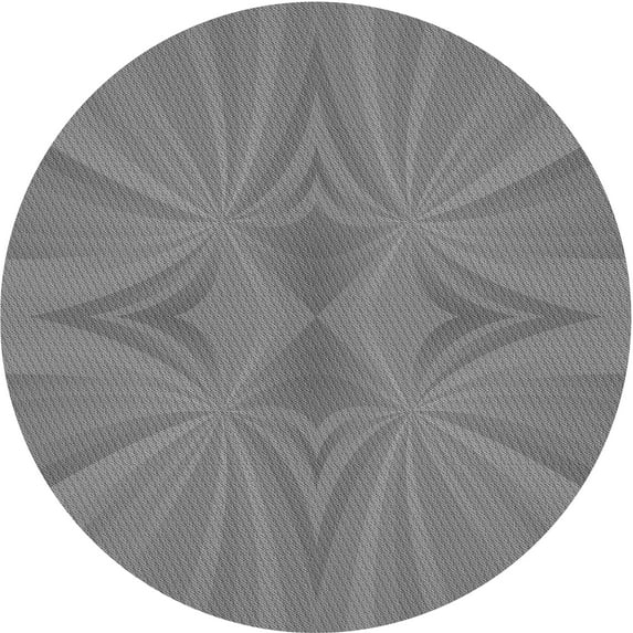 Ahgly Company Machine Washable Indoor Round Transitional Dim Gray Area Rugs, 5' Round