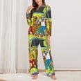 thumbnail image 3 of Lsque Scooby-Doo Pattern Long Sleeve Pajama Set for Women - Soft 2-Piece Sleepwear and Loungewear Set with Pockets, Comfy Nightwear, 3 of 8