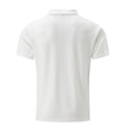 thumbnail image 4 of Mens Polo T Shirt Short Sleeve Button Down Tees Shirt Loose Fit White Clothes for Men, 4 of 6