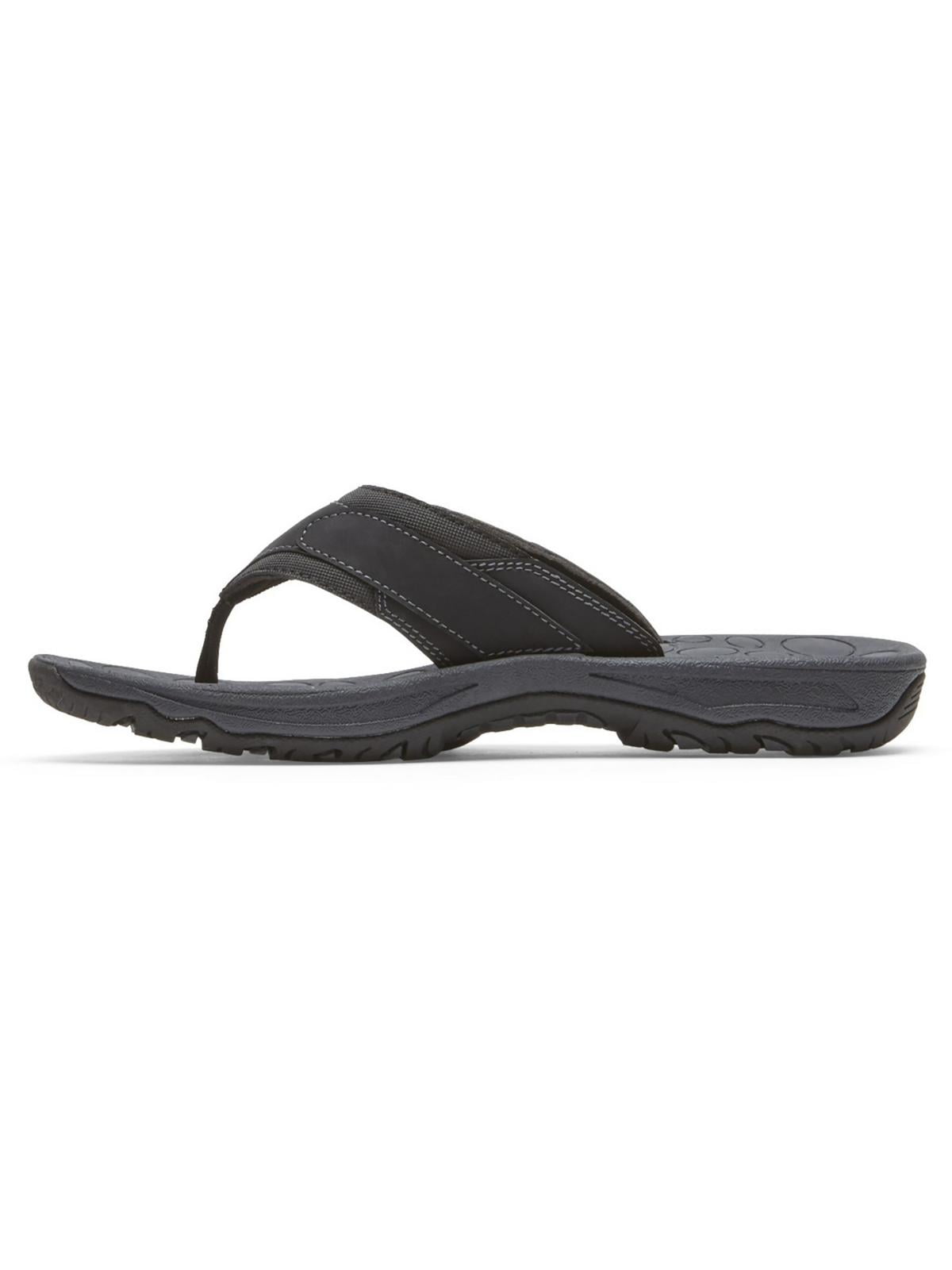 Rockport Mens Hayes Cushioned Footbed Toe-Post Flip-Flops 