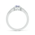 thumbnail image 2 of Angara Natural 0.5 Ct. Tanzanite with Diamond Halo Ring in 14K White Gold for Women (Ring Size: 12), 2 of 8