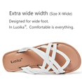 thumbnail image 2 of Sandalias Luoika para mujer, planas, anchas, blancas, 13 x W, verano, playa, 2 of 8