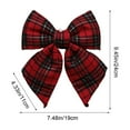 thumbnail image 3 of SCNOR Red Oversized Cloth Christmas Bow - Xmas Tree & Window Decoration, Festive Holiday Hanging Ornament, 3 of 6