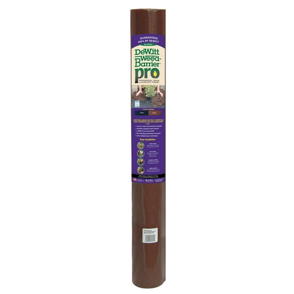 DeWitt Weed-Barrier Pro Brown 3 oz Landscape Fabric, Heavy-Duty Weed Control, 4 x 300 Feet