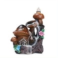 thumbnail image 5 of 1pc Resin Mushroom House Backflow Incense Burner, Home & Office Aromatherapy Decor (Without Incense), 5 of 6