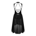 thumbnail image 4 of iiniim Womens Sequins Lyrical Dance Sleeveless Mesh Tulle Leotard Dress Modern Contemporary Dancewear Black M, 4 of 7