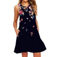 thumbnail image 1 of Vestido de tirantes de camisola con estampado de manga corta con estilo de verano para mujer OAVQHLG3B Store lin121212, 1 of 5