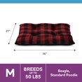 thumbnail image 3 of Vibrant Life Holiday Pillow Dog Bed, Black and Red Buffalo Plaid, Medium 36" x 27", 3 of 6