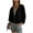 Black, variant on Women's Long Sleeve Cardigan Cotton Linen Loose Button down Coat Lightweight Casual Fashion Solid Color Tops
