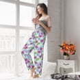 thumbnail image 4 of Uemuo Strawberry And Flowers Pattern Women's Wide Leg Palazzo Lounge Pants with Pockets Light Weight Loose Comfy Casual Pajama Pants-X-Large, 4 of 9