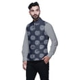 thumbnail image 2 of Atasi Casual Jacket For Men Printed Nehru Jacket Mens Wedding Indian Waistcoat Mandarin Blazer-Small, 2 of 3