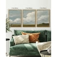 thumbnail image 2 of Drsoum Vintage Landscape Wall Art Grassland Wilderness Desert Wall Prints Classic Retro Farmhouse Rustic Decorations for Office Bedroom 11x14in3pcs Natural Framed, 2 of 5