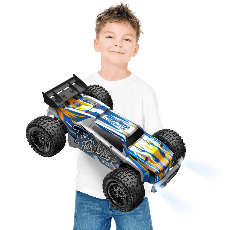 1 10 Scale High Speed RC Cars 50 KM H Hobby Grade 4WD Off Road Monster Remote Control Truck Vehicle Toys for Adults Boys with 2 Batteries 40 Min