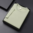 thumbnail image 6 of Yteetum Khaki Men's Tee Shirts Summer Solid Color Comfortable Stretch Casual Athletic Pullover Crew Neck Short Sleeve T-shirts Tops L, 6 of 8