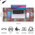 thumbnail image 5 of Long Mouse Pads for Desk,Multicolor Ethnic Diamond Pattern Desk Mats on Top Of Desks, Desk Mouse Pad Extra Large with 3mm Non-Slip Base and Stitched Edge for Gaming,Office,Work,Home 35.4"x15.7", 5 of 6