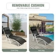thumbnail image 5 of Furnibear Folding Lounger Chair Outdoor Lightweight Foldable Chaise Chair Black, 5 of 7