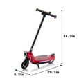 thumbnail image 4 of CIRUI 12V Electric Scooter for Kids Ages 6+, Kids Toy Scooter with Equipped with Stand, Skateboard Bell, Rear Brake, Widened Pedal, Non-slip Handle, Color LED Light 6.84 MPH Red, 4 of 10