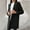 Black, variant on Camel Coat for Women Women's Fall and Winter Straight Cardigan Button Pocket Coat Brown M