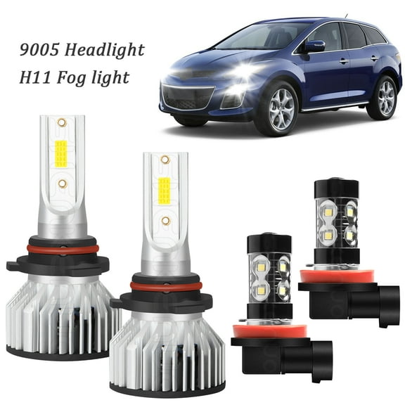 For Mazda CX-9 2007-2015 Combo 9005 H11 LED Headlight Hi/Lo Beam Foglight Bulbs