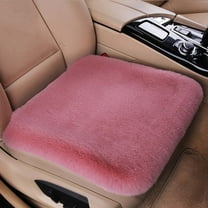 Genuine Sheepskin Car Seat Cushion Seat Covers for Cars Trucks SUV Comfort Seat Protector Pad for Car Driver Seat Car Accessories for Women Office Chair Car Decor (Hot Pink, Front Seat Cushion-1 Pc)