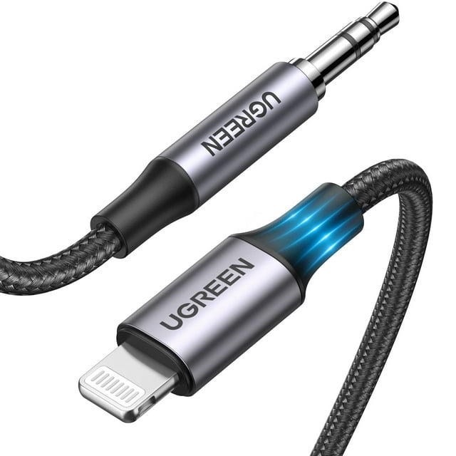 Cable auxiliar UGREEN para iPhone Lightning a 3,5 mm con certificación MFi