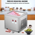 thumbnail image 2 of VEVOR Máquina comercial para hacer rollos de hielo, máquina de crema de yogur salteada de 220 W, máquina para hacer rollos de helado con bandeja cuadrada de 9,4 x 11 pulgadas, método de descongelación, 2 of 5