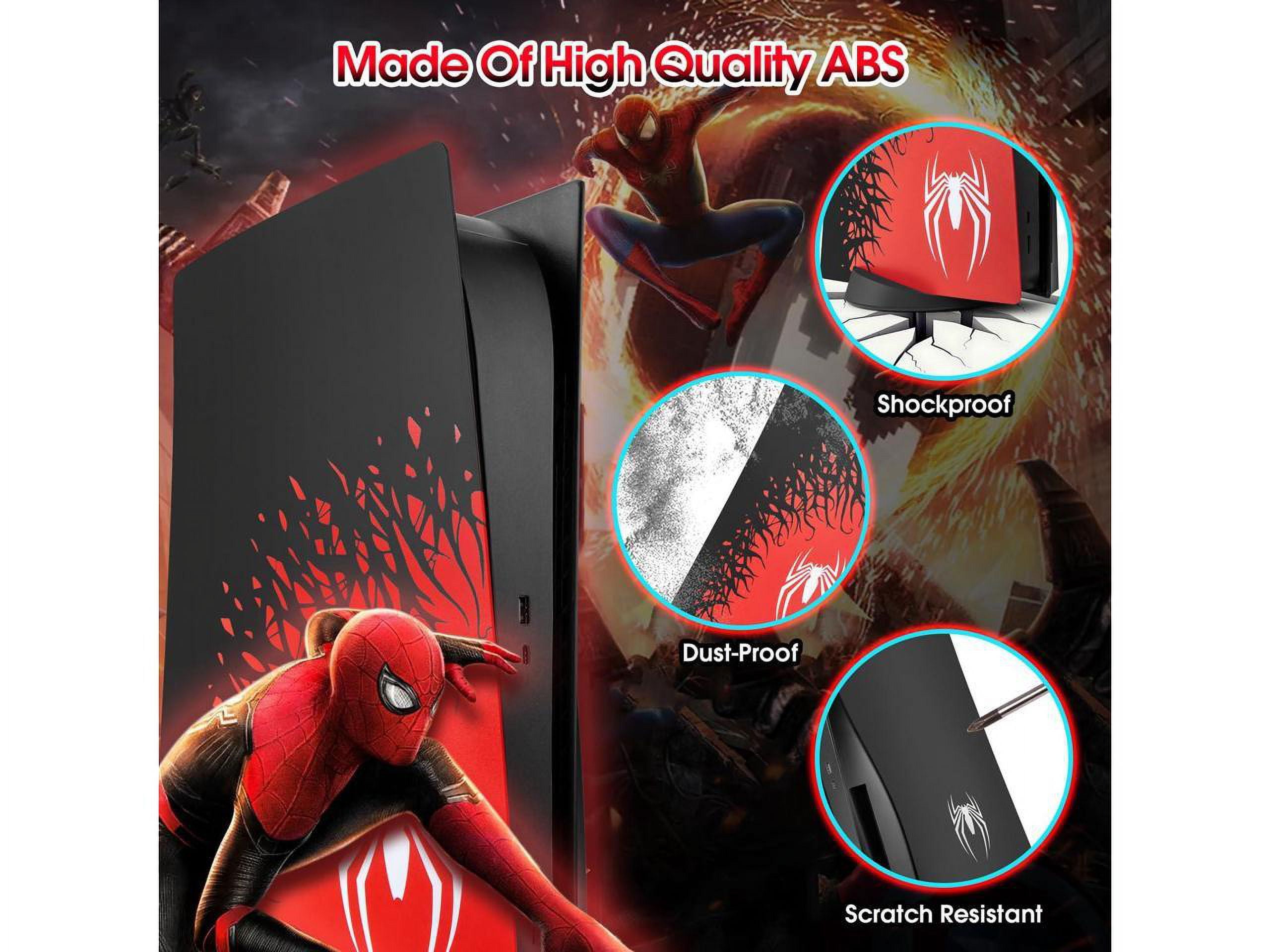 [Faceplate for PS5 Disc Edition] - Superhero Spider - Man 2 Plates for PS5 Console Cover Plates, Premium ABS Faceplate Shell Covers for PlayStation 5 PS5 Cover Plate Disc Edition