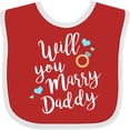 thumbnail image 3 of Inktastic Will You Marry Daddy-ring White Boys or Girls Baby Bib, 3 of 4