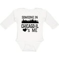 thumbnail image 3 of Inktastic Chicago Illinois Someone Loves Me Skyline Boys or Girls Long Sleeve Baby Bodysuit, 3 of 5