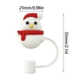 thumbnail image 3 of Junepar 6Pcs Christmas Straw Cover Caps - Reusable Drinking Straw Tips Lids - Christmas Theme Silicone Straw Toppers Compatible Straw Accessories for Holiday Chriatmas Decor, 3 of 4