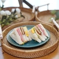thumbnail image 2 of Round Rattan Bread Basket Woven Serving Tray with Handles for, 2 of 6