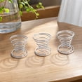 thumbnail image 4 of Minimalist Metal Air Greenery Stands Set of 3, Spring Base Soilless Botanical Holders for Office Desk, Workspace, Home Living Room, Shelf & Tabletop Decorative Display for Modern Interiors, 4 of 7