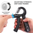thumbnail image 2 of Adjustable Grip Strength Trainer, Strength Exerciser for Finger Hand Wrist and Forearm, hand gripper for therapy, Suitable for Home Gym Athlete Training and Rehabilitation Training, Black, 2 of 7