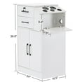 thumbnail image 5 of Beauty Spa Locking Storage Cabinets with Drawers, Hair Stylist Holders, Salon Styling Station for Hair Stylist, White, 5 of 7