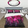 thumbnail image 2 of Designart "Vivid Fuchsia Blooms Nature s Splendor II" Floral Bedding Covert Set - Fuschia Pink Traditional Bed Set With 2 Shams, 2 of 6