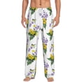 thumbnail image 2 of Lsque Lavender Flowers Print Men's Pajama Pants, Lounge Pant - Comfortable Home Wear,Elastic Waistband, Stylish Design-X-Large, 2 of 9