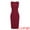 Red, variant on DARING DIVA Women's Sleeveless Square Neck Formal Belted Office Bodycon Dress XS Pink