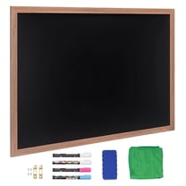 VEOVR Magnetic Chalk Board, Hanging Message Signs with Chalks & Eraser, Vintage Wooden Chalkboard Sign, Rustic Brown Framed Calendar and Bulletin Combo Boards, 35"x46", Kitchen, Home Decor, Wedding