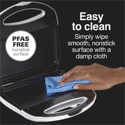 Proctor Silex Hot Sandwich Maker with Nonstick Surface, Compact and Easy to Store, White