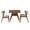 Walnut, variant on Solid Wood 3-Piece Bistro Dining Table Set, Bistro Stacking Table and Chairs Set of 2 with Padded Seat, Dinette for Kitchen, Dining Room, Patio, Tavern, Balcony (Walnut)