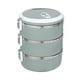thumbnail image 1 of Fiambrera redonda Xihbxyly 3 capas 2100 ml acero inoxidable para niños comida caliente, 1 of 2
