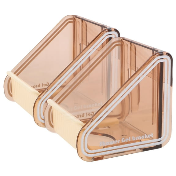 FRCOLOR 2pcs Shower Bottle Holder Adhesive Wall Adhesive Soap Holder Shampoo Bottle Holder