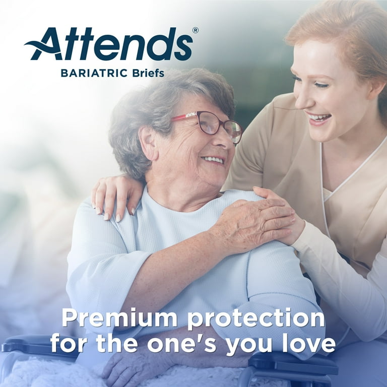 Attends Bariatric Briefs, Incontinence Briefs Heavy Absorbency