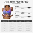 thumbnail image 5 of Uemuo Colorful Purple Cosmos Flower Pattern Women's Sports Bra - High Impact Support, Breathable, and Comfortable Athletic Bra for Running, Yoga, and Workouts, 5 of 9