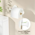 thumbnail image 3 of Toilet Paper Holder Wall Mount Bathroom Paper Roll Holder Tissue Handle Stainless Steel for Farmhouse Kitchen White, 3 of 6