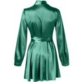thumbnail image 4 of Gibobby Vestido casual para mujer Vestido fluido informal con cuello en V largo para mujer de verano(Verde,G), 4 of 5