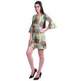 thumbnail image 3 of Moomaya Robe Courte Imprimée pour Femmes, Manches Évasées, Coupe Droite, Robes pour Femmes, Vêtements d'Été Décontractés, 3 of 6