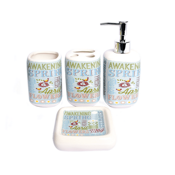 Set de Baño Ceramico AJR Awakening Azul