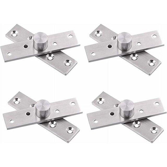 Door Pivot Hinges, Heavy Duty 360 Degree Stainless Steel Rotating Concealed Hinges With Invisible Design, Wide Applications For Cabinets And Doors (Pack Of 4)